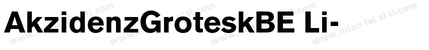AkzidenzGroteskBE Li字体转换